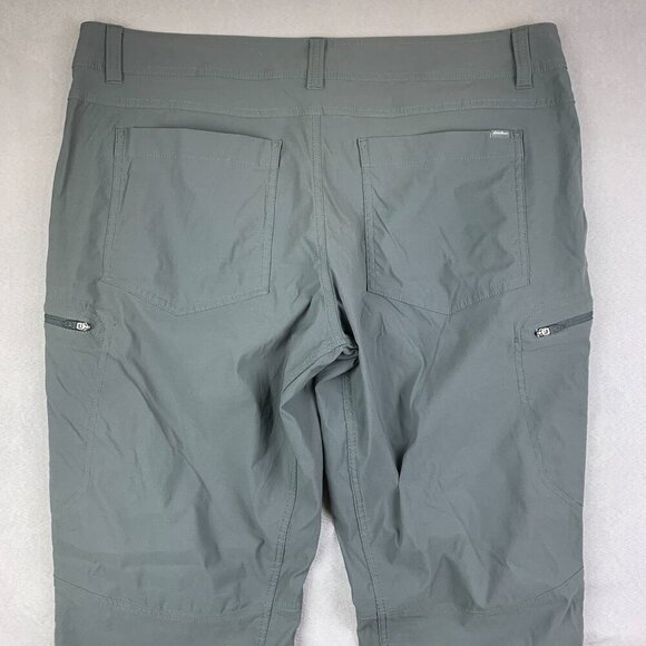 Eddie Bauer First Ascent Mens Pants 38x32 Gray Cargo Guide Pro Embroidered Logo - Picture 10 of 12